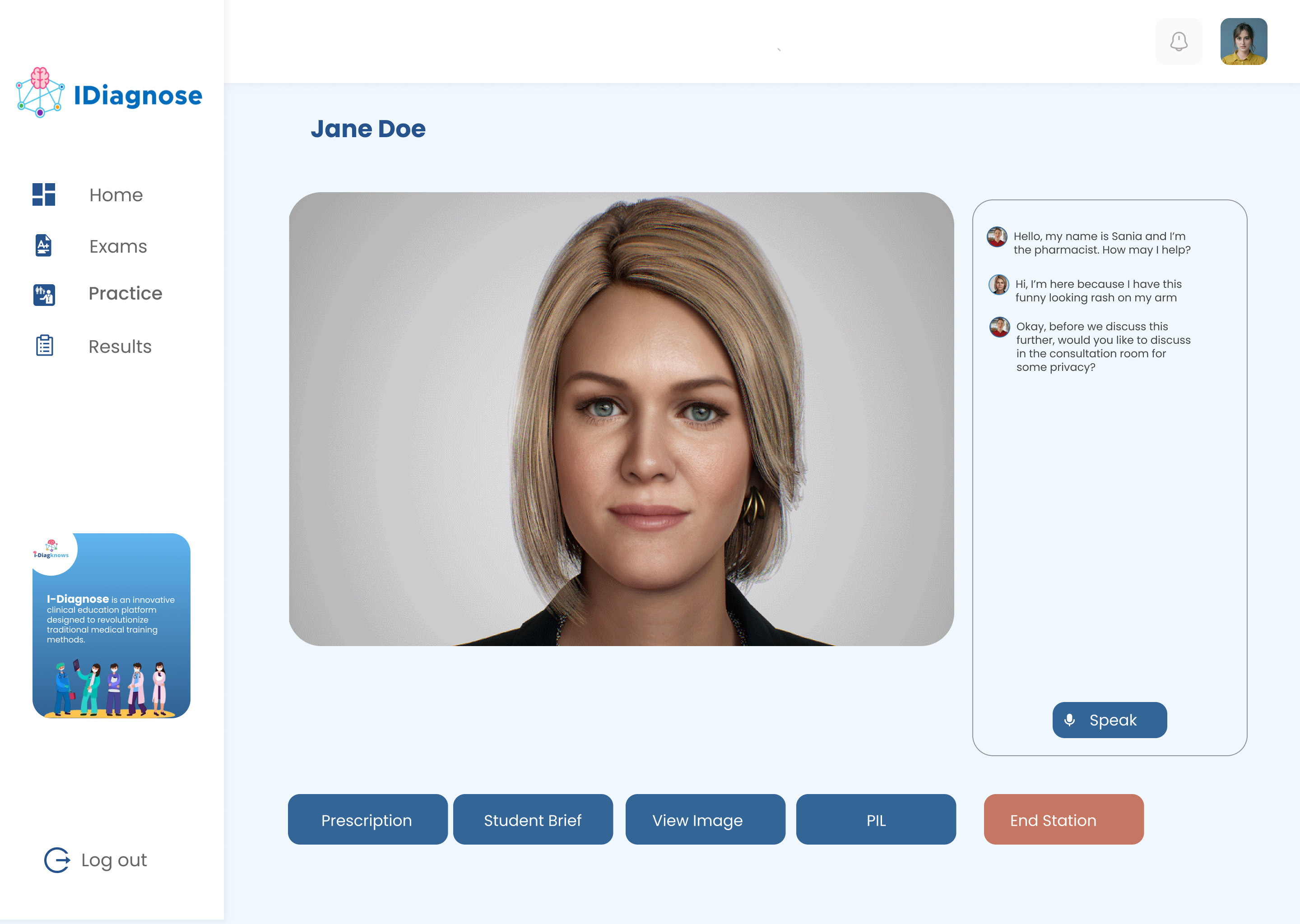I-Diagnose dashboard preview